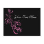 Pink swirl save the date products post cards
