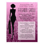 Pink Swirl Silhouette Fashion Show Invitations