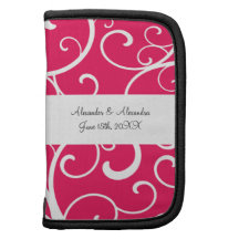 Pink swirls wedding favours planner