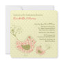 Pink Swirly Mom & Baby Bird Baby Shower Invitation