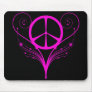 PINK SWIRLY PEACE SIGN MOUSEPADS