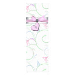 Pink Swril Heart Pink Cross Bomboniere Tags Business Card Templates