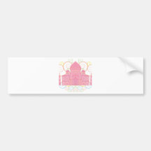 Pink Taj Mahal Bumper Stickers