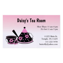 Pink Tea and Coffee Business Card