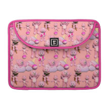 Pink Teddy Bear and Toys Sleeve For MacBooks