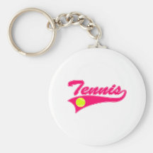 Pink Tennis Key Chains