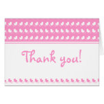 pink thank you card with ducks