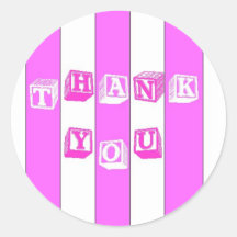 Pink Thank You Sticker