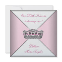 Pink Tiara Little Princess First Birthday Party