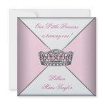 Pink Tiara Little Princess First Birthday Party invitations