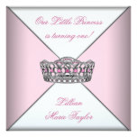 Pink Tiara Little Princess First Birthday Party Personalized Invitation