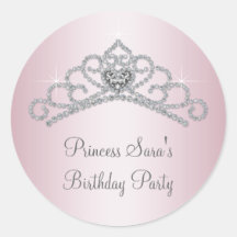 Pink Tiara Pink Princess Stickers