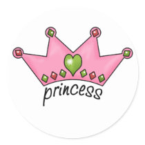 Pink Tiara Princess Sticker