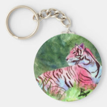 Pink Tiger Keychain