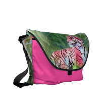 Pink Tiger Messenger Bags