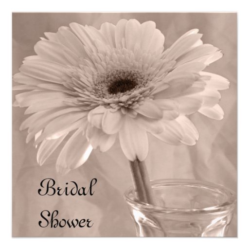 Pink Tinted Daisy Bridal Shower Invitations