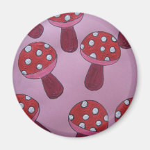 Pink Toadstool Products Refrigerator Magnet