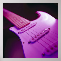 Pink Tone Electric Guitar Close-Up 1 Poster