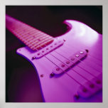 Pink Tone Electric Guitar Close-Up 1 Poster