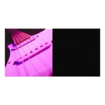 Pink Tone Electric Guitar Close-Up 2 Photo Card