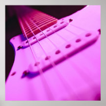 Pink Tone Electric Guitar Close-Up 2 Posters