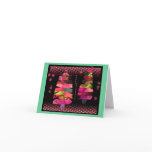 Pink Trees Collage cards