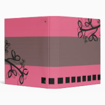 Pink Trees Vinyl Binder
