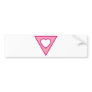 Pink Triangle Heart Bumper Stickers
