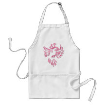 PINK TRIBAL BIRD APRON
