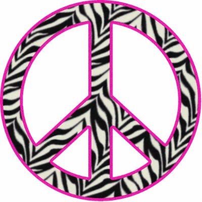 pink peace zebra