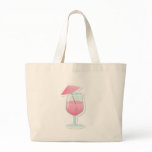 Pink Tropical Cocktail Canvas Bags