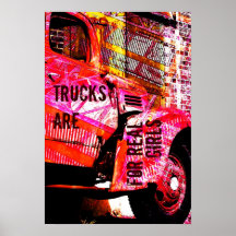 pink truck poster