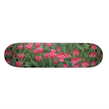 Pink tulip flowers skate boards