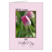 Pink Tulip Mother's Day Cards