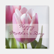 Pink Tulip, Mother's Day Fridge Magnets