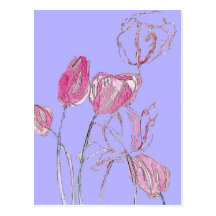 Pink Tulip Postcard