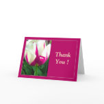 Pink tulip Thank You - Card
