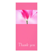Pink Tulip, Thank you card Rack Cards