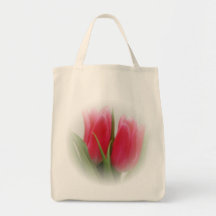 Pink Tulip Tote Bag