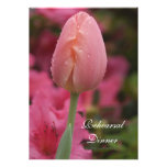 Pink Tulip Wedding Rehearsal Dinner Invitation
