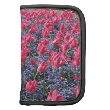 Pink Tulips and purple flowers Folio Planners