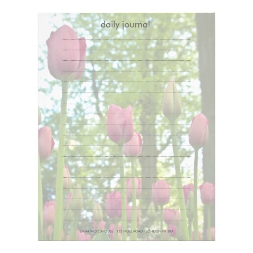 Pink Tulips DSC0867 Personalized Letterhead