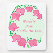 Pink Tulips Mother in Law Mouse Mats