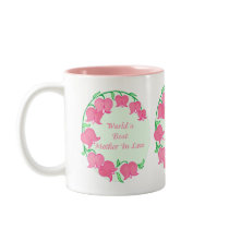 Pink Tulips Mother in Law Mugs