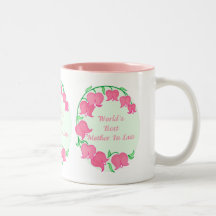 Pink Tulips Mother in Law Mugs