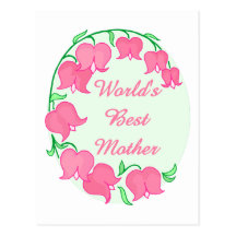 pink tulips Mother Post Cards