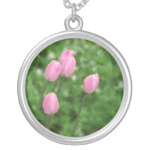 Pink Tulips Necklace necklaces