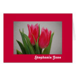 Pink Tulips Note Card