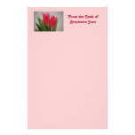 Pink Tulips Personalized Stationery