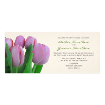 Pink Tulips Wedding Invitations